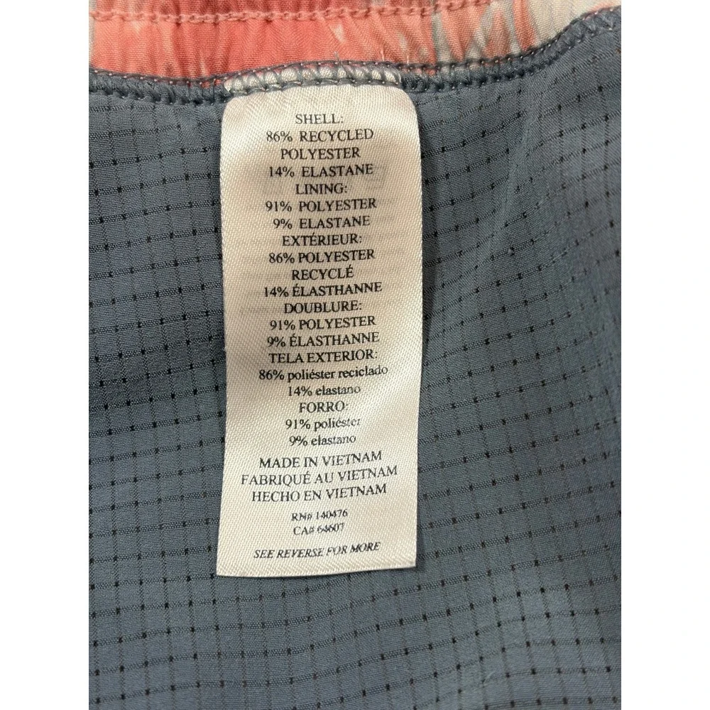 Faherty Doug Goodfeather Shorelite Active Shorts M Coral Blue Southwestern